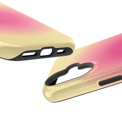 Hot Pink & Yellow Aura iPhone Case