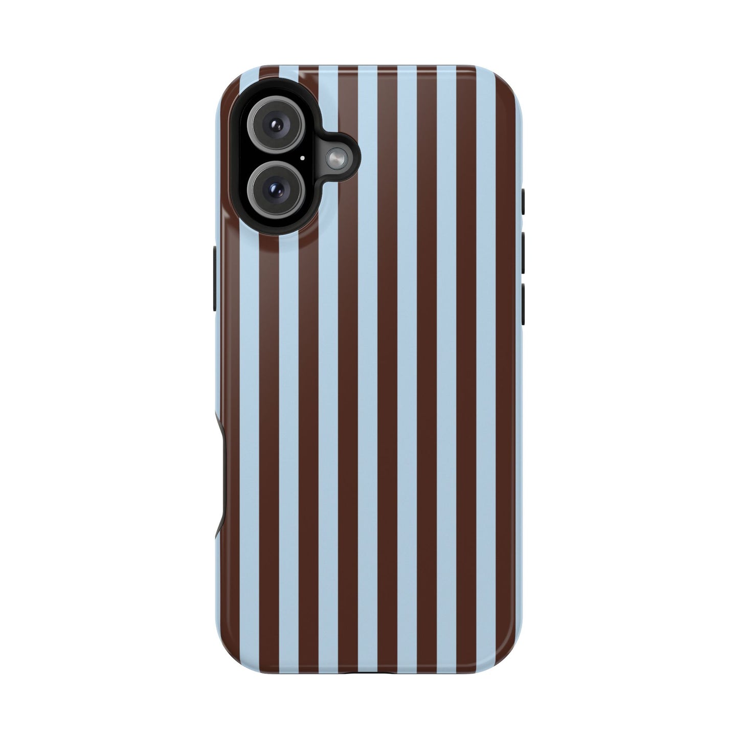 Blue Latte Stripes iPhone Case