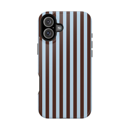 Blue Latte Stripes iPhone Case