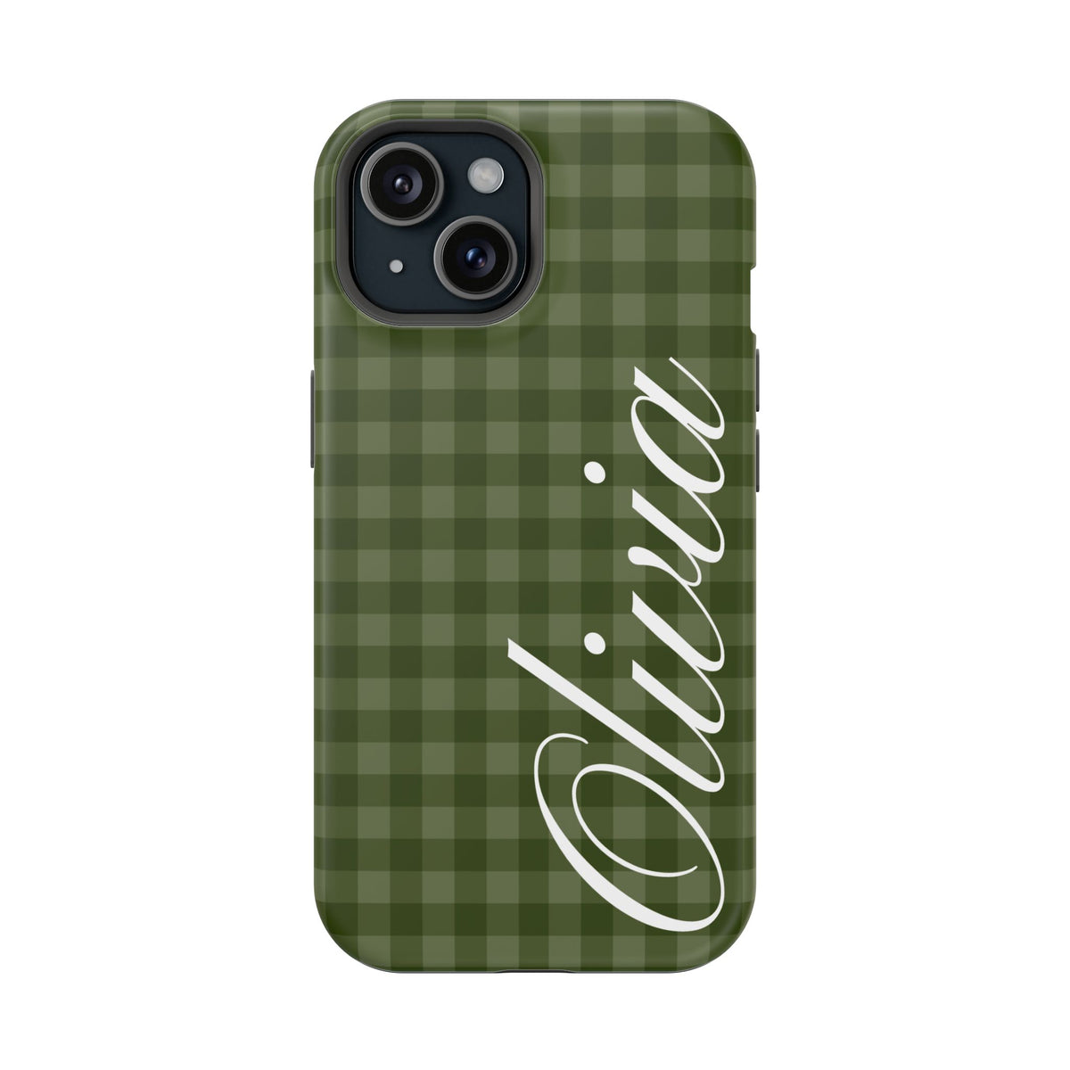 Custom Green Gingham iPhone Case