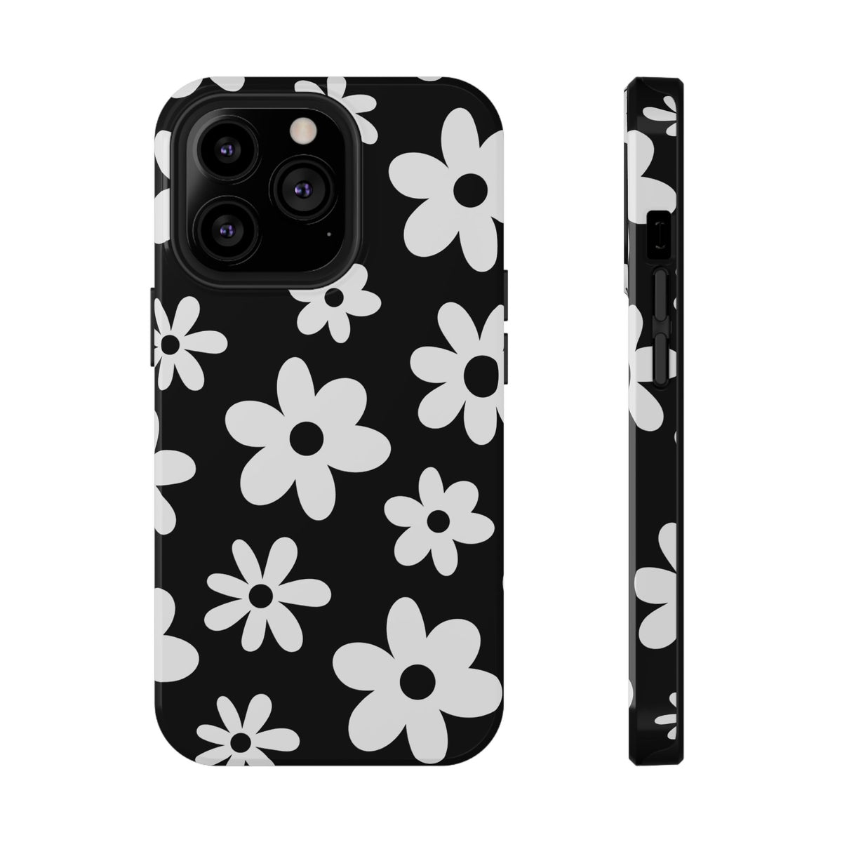 Black Flower Power iPhone Case