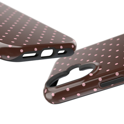 Pink Latte Mini Dots iPhone Case