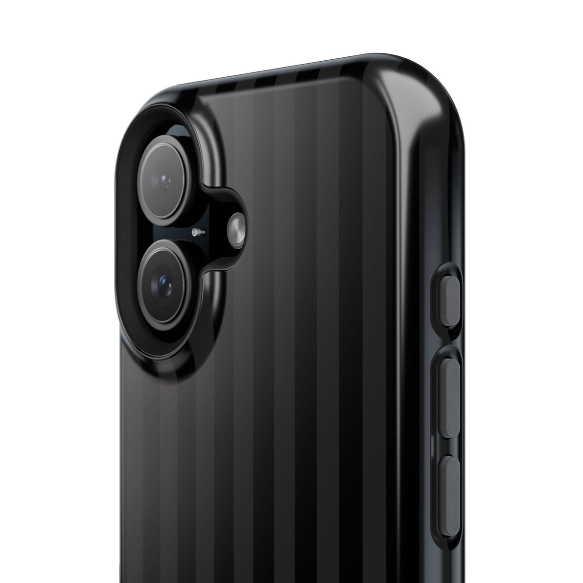 Custom Initials Black Stripes iPhone Case