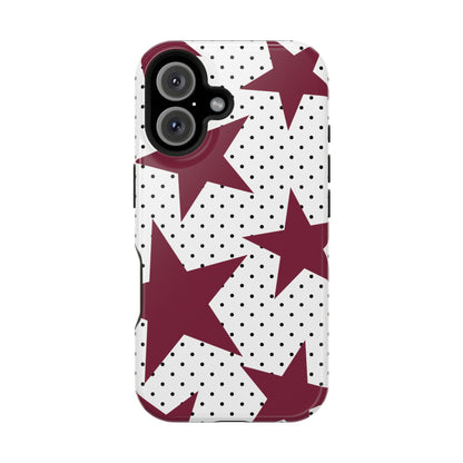 Burgundy Star iPhone Case
