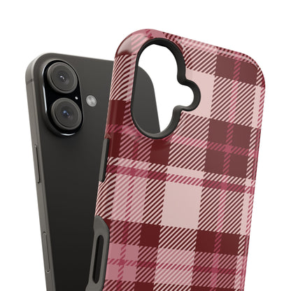 Burgundy Plaid iPhone Case