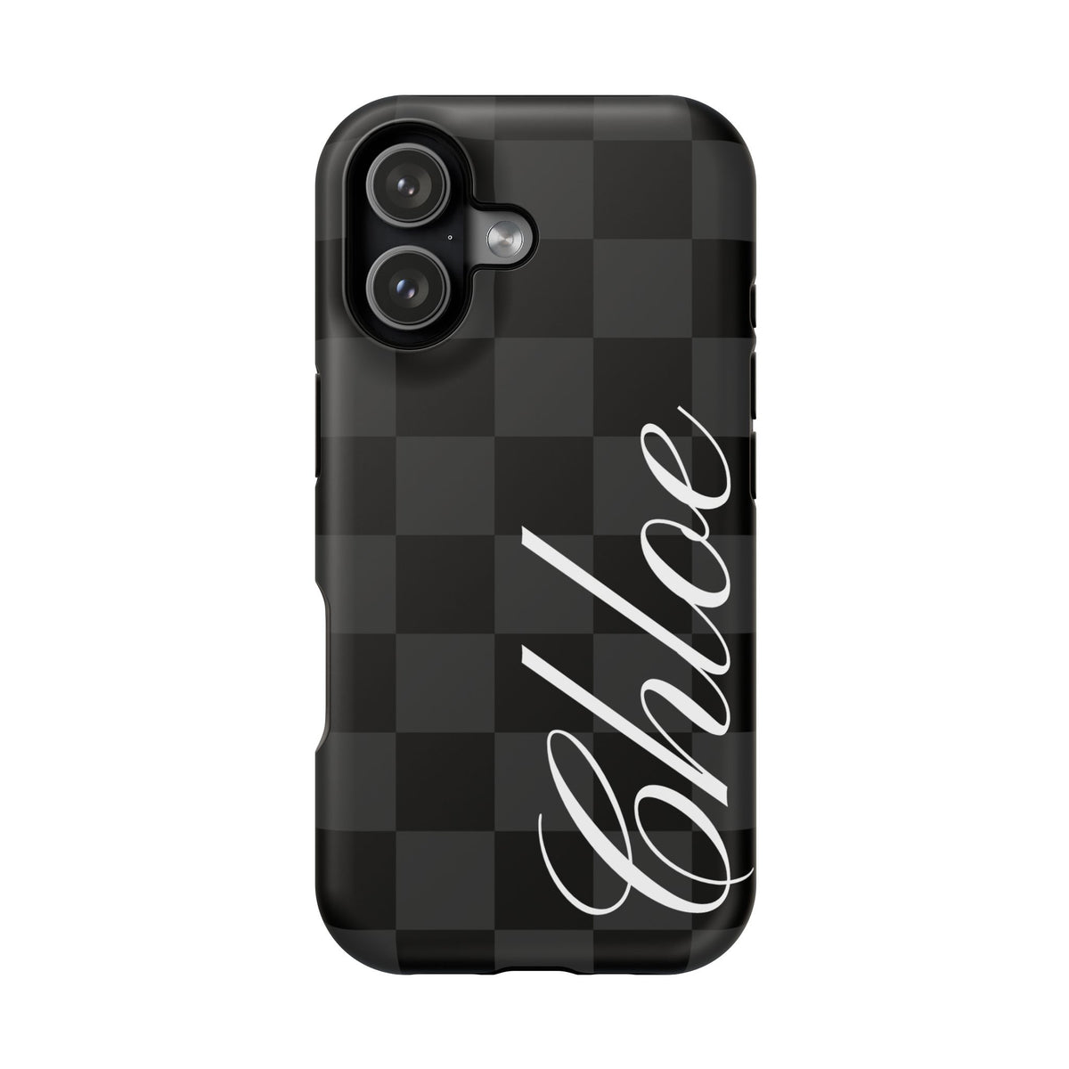 Custom Black Checkered iPhone Case