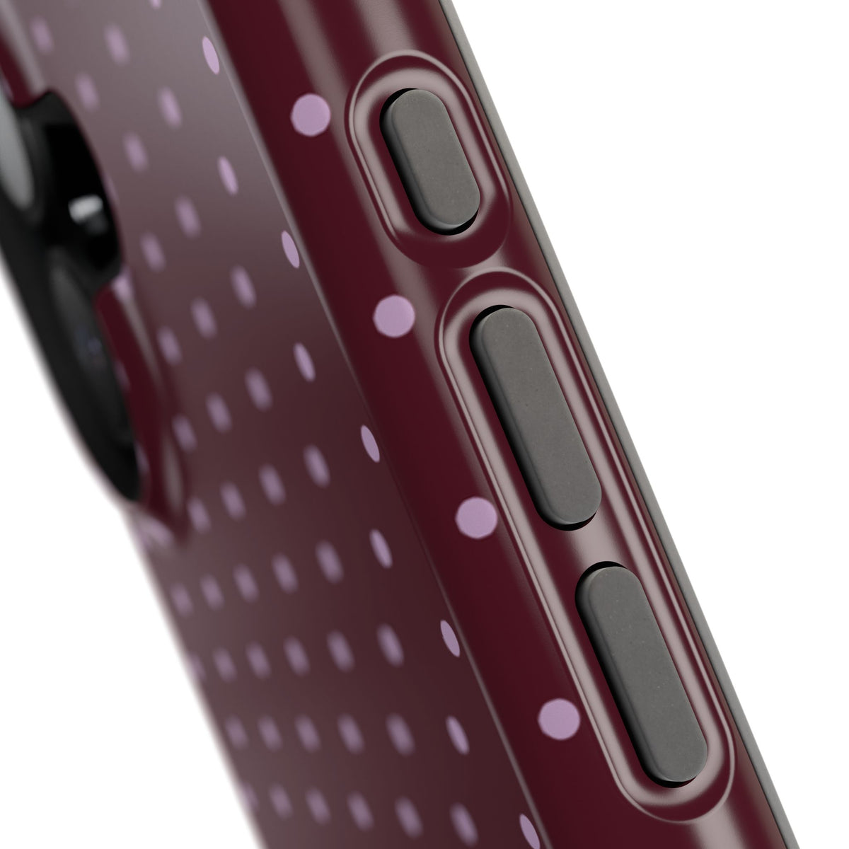 Custom Burgundy & Violet Mini Dots iPhone Case