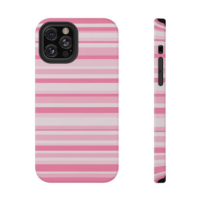 Pink Candy Stripes iPhone Case