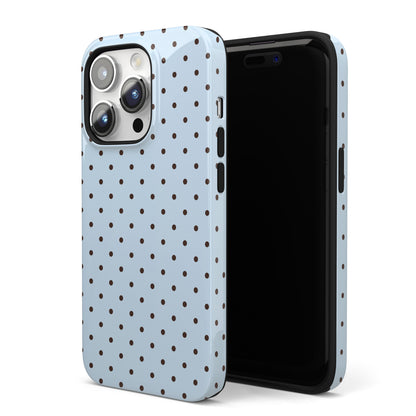 Blueberry Mocha Mini Polka Dots iPhone Case