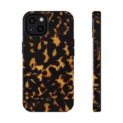 Custom Initials Tortoise iPhone Case