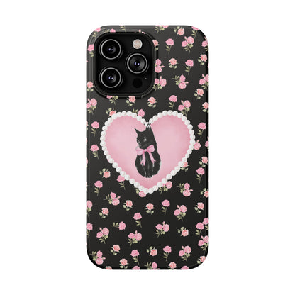 Black Féline Roses iPhone Case
