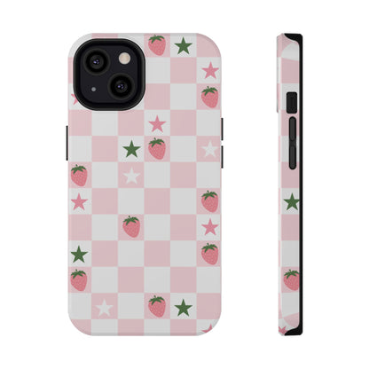Strawberry Check iPhone Case
