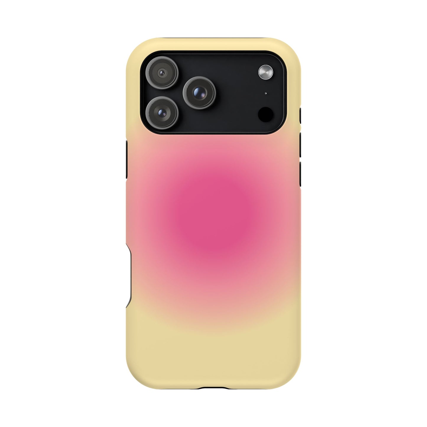 Hot Pink & Yellow Aura iPhone Case