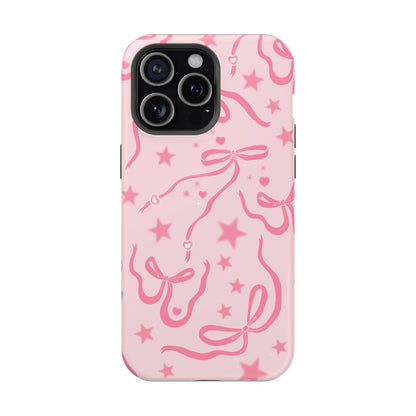 Pink Cosmic Bows iPhone Case