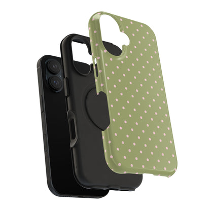 Pink Matcha Mini Dots iPhone Case