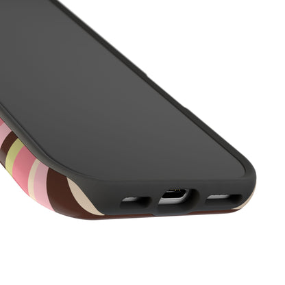 Strawberry Matcha Stripes iPhone Case