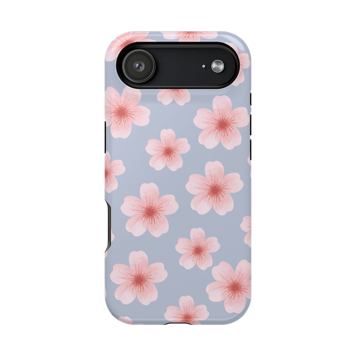 Blue Cherry Blossoms iPhone Case