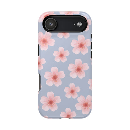 Blue Cherry Blossoms iPhone Case