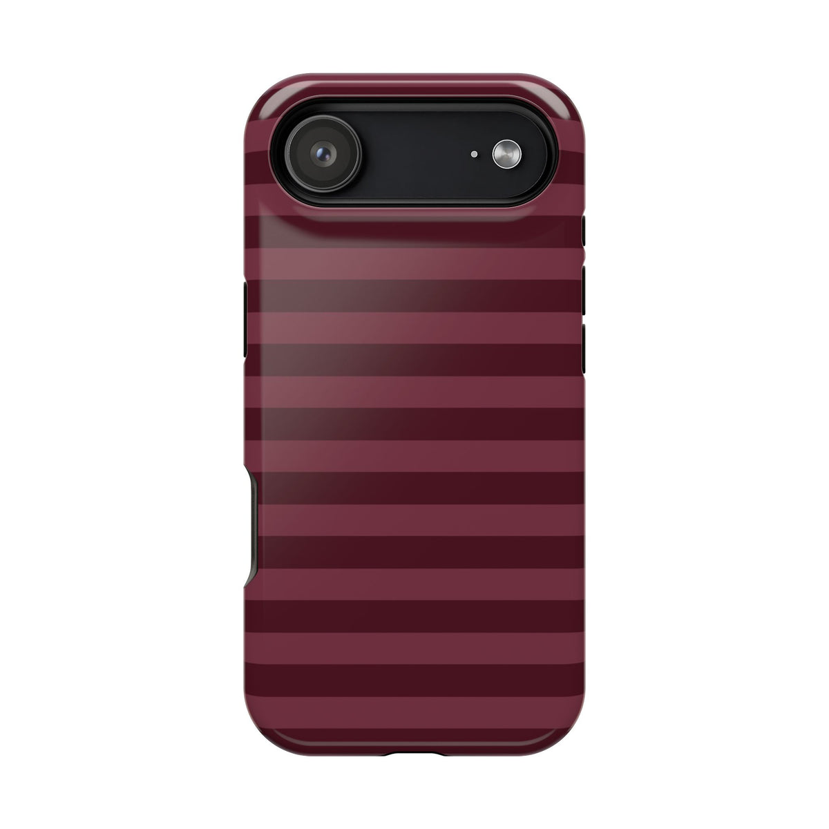 Burgundy Classic Striped iPhone Case