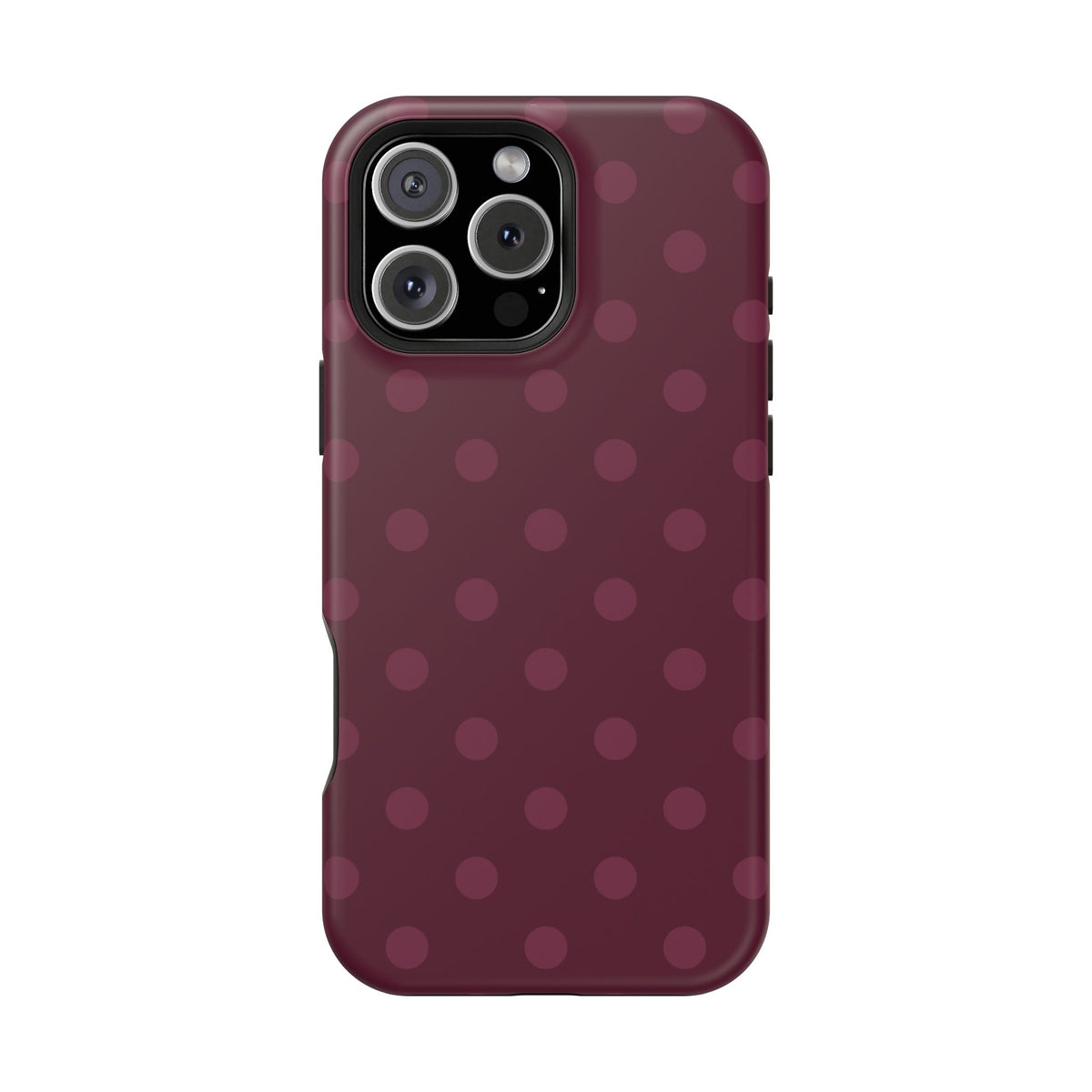 Plum Polka Dots iPhone Case