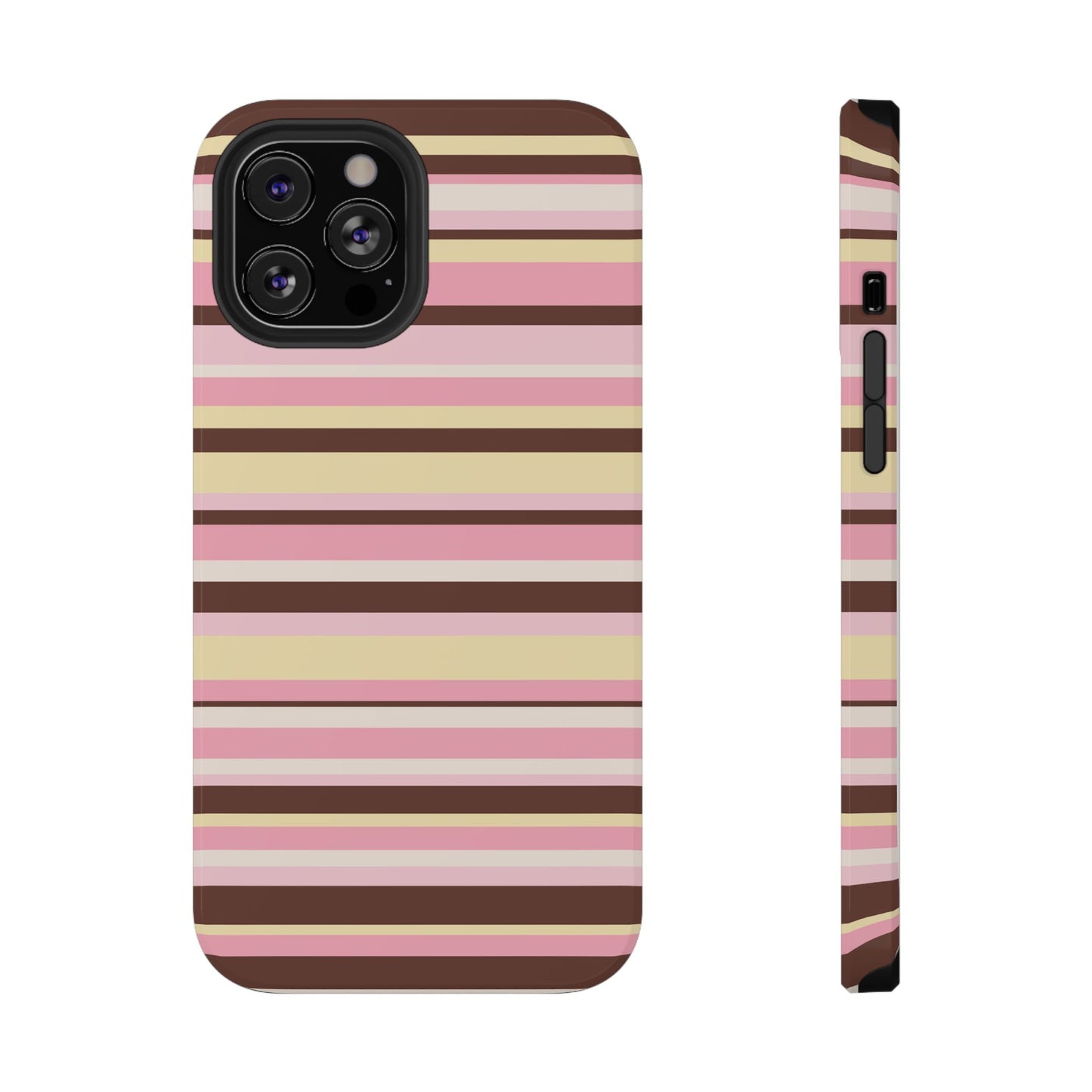 Sunday Latte Stripes iPhone Case