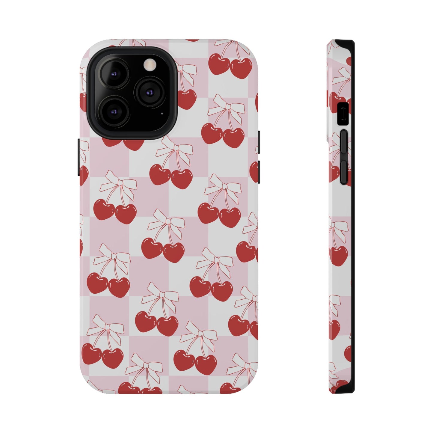 Cherry Bows Coquette iPhone Case