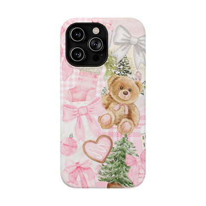 Pink Christmas Collage iPhone Case