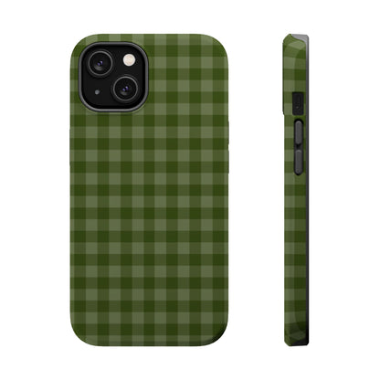 Green Gingham iPhone Case
