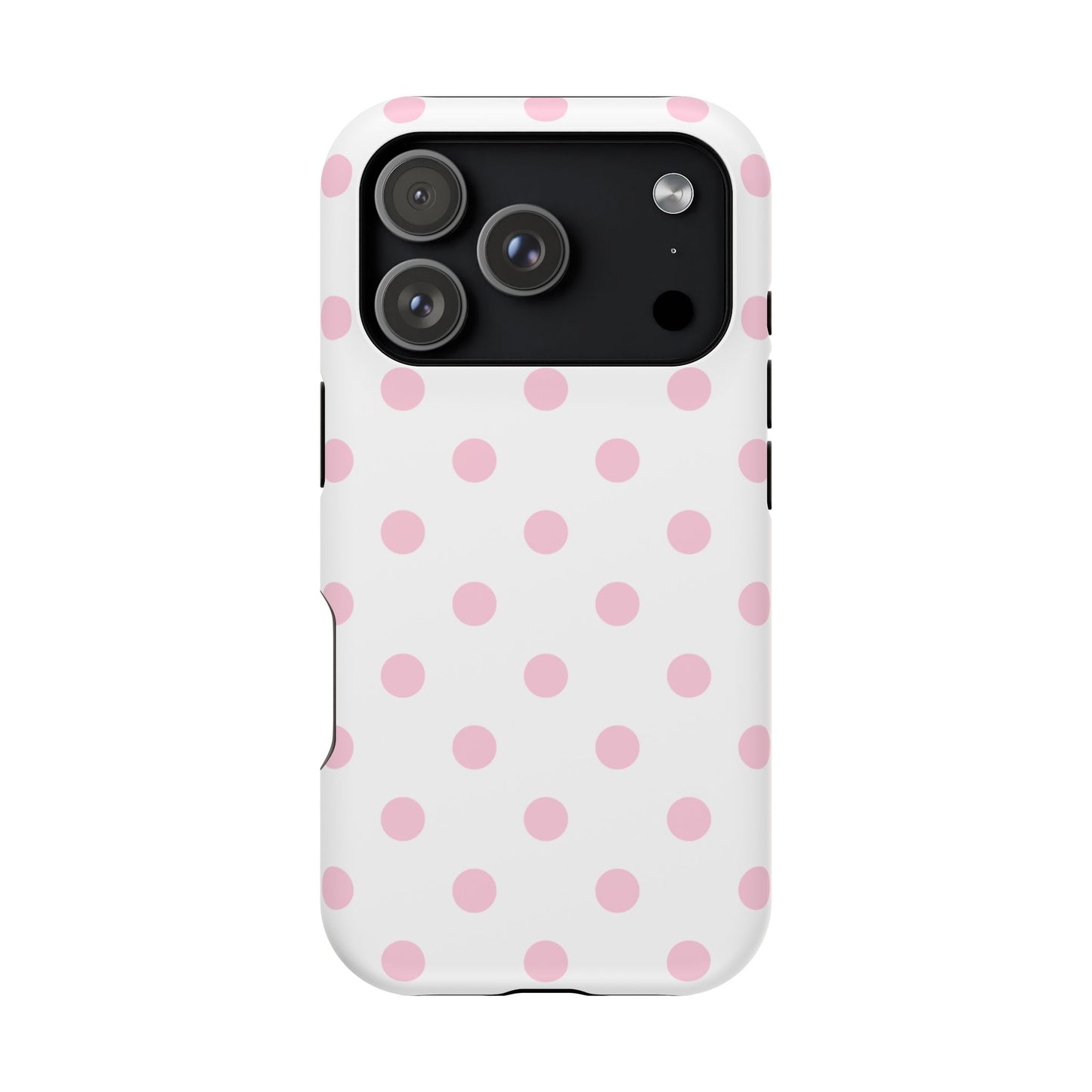 Pink Clouds Polka Dots iPhone Case