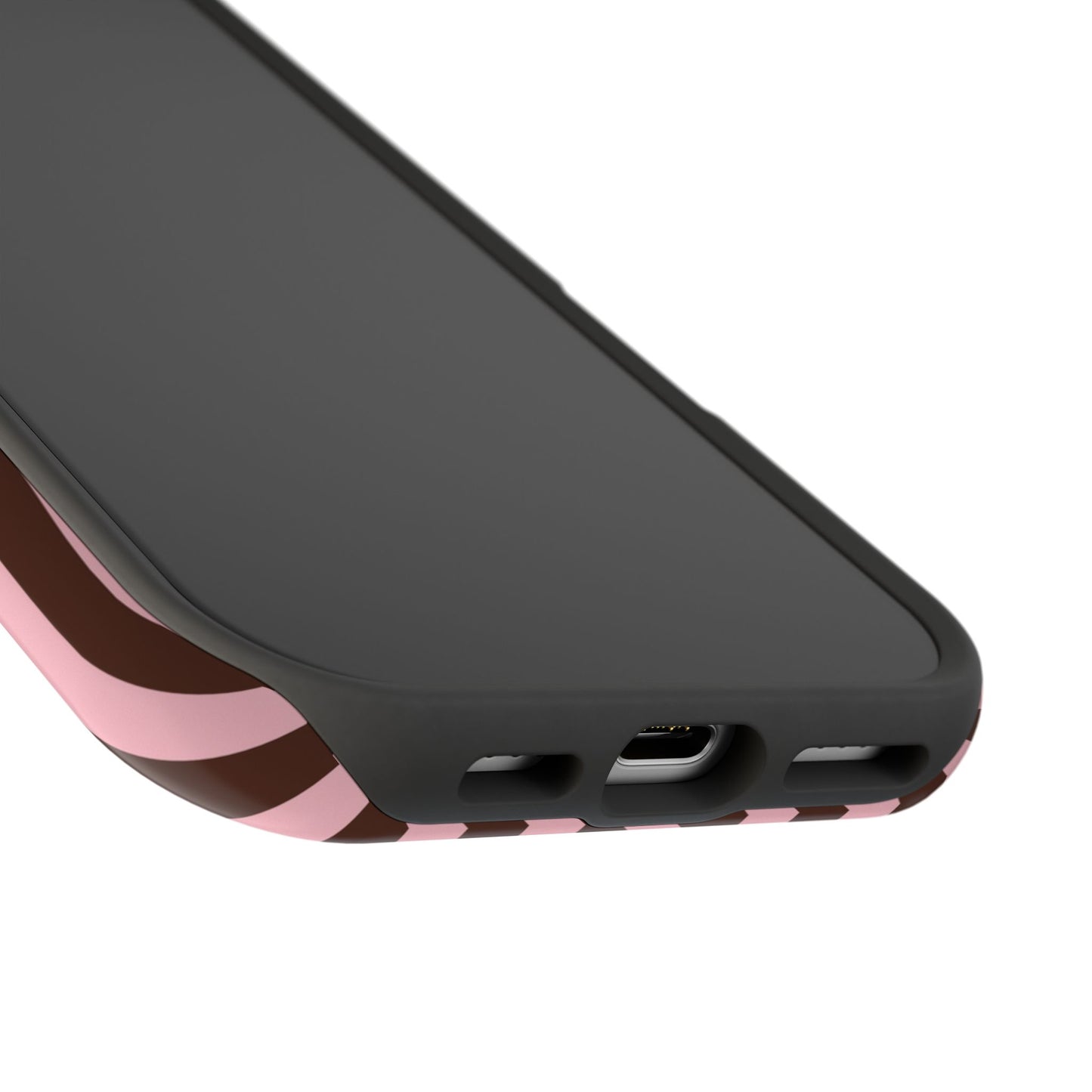 Pink Latte Stripes iPhone Case