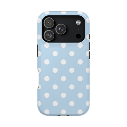 Blue Candy Polka Dots iPhone Case