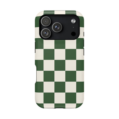 Green Checkered iPhone Case