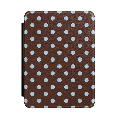 Blue Latte Polka Dots Kindle Case