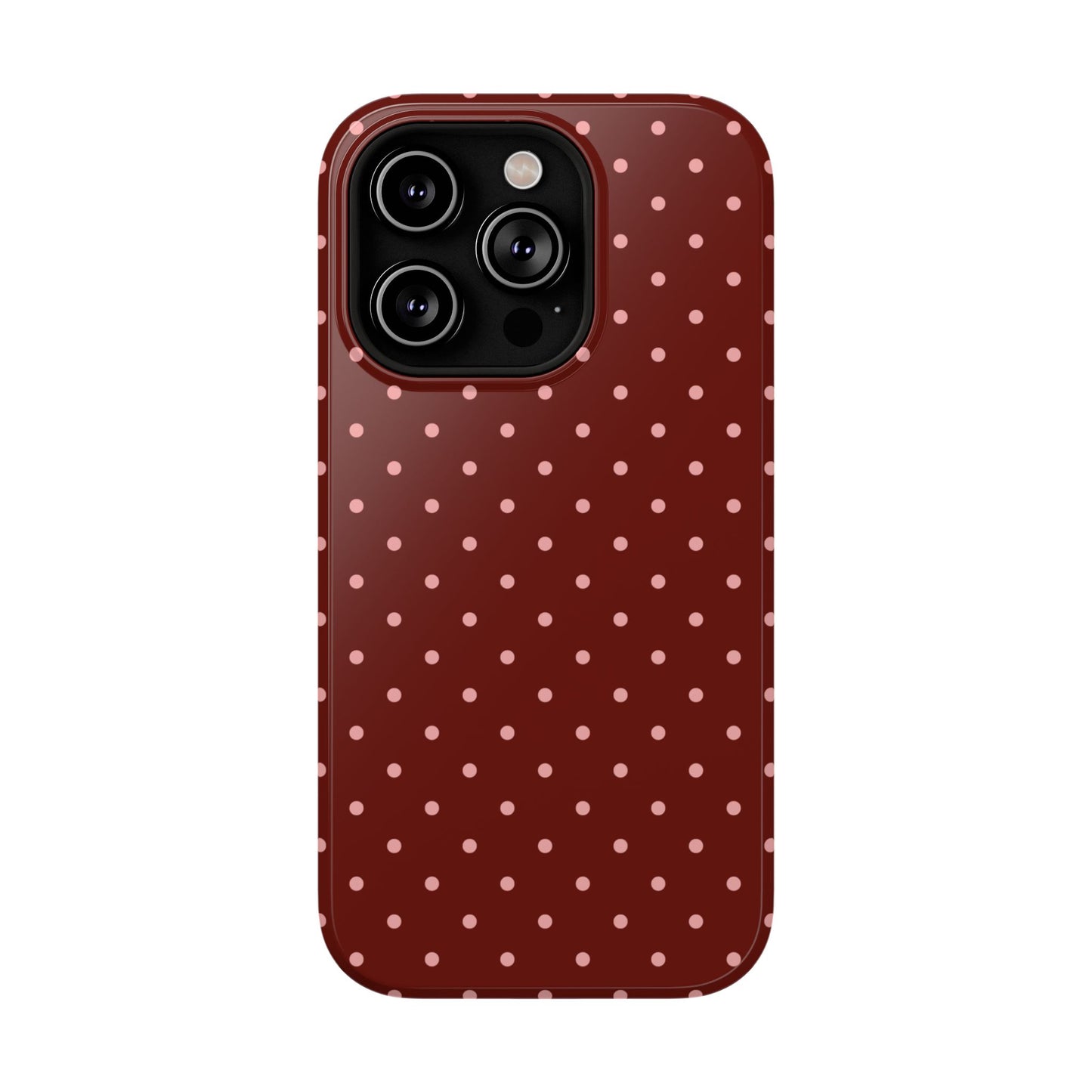 Maroon Mini Dots iPhone Case