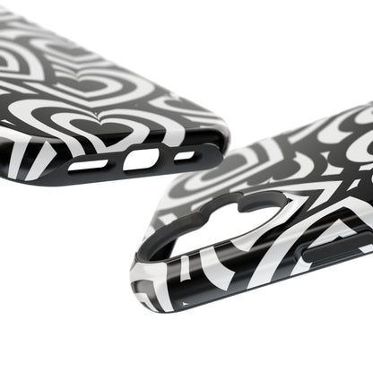Black & White Hearts iPhone Case