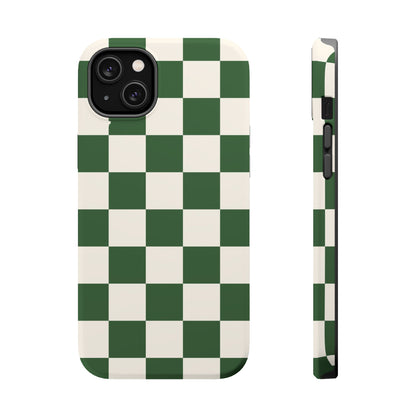 Green Checkered iPhone Case