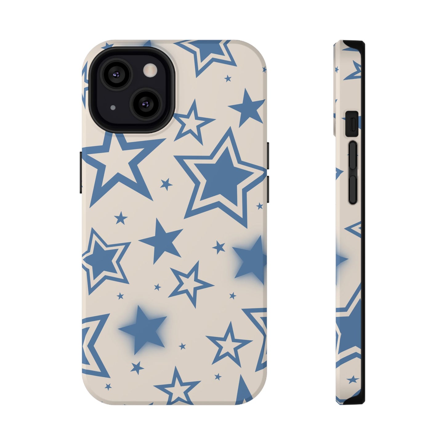 Beige & Blue Stardust iPhone Case