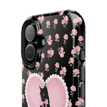 Black Féline Roses iPhone Case