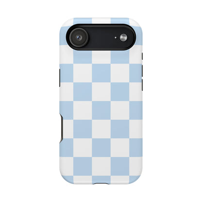 Pastel Blue Checkered iPhone Case