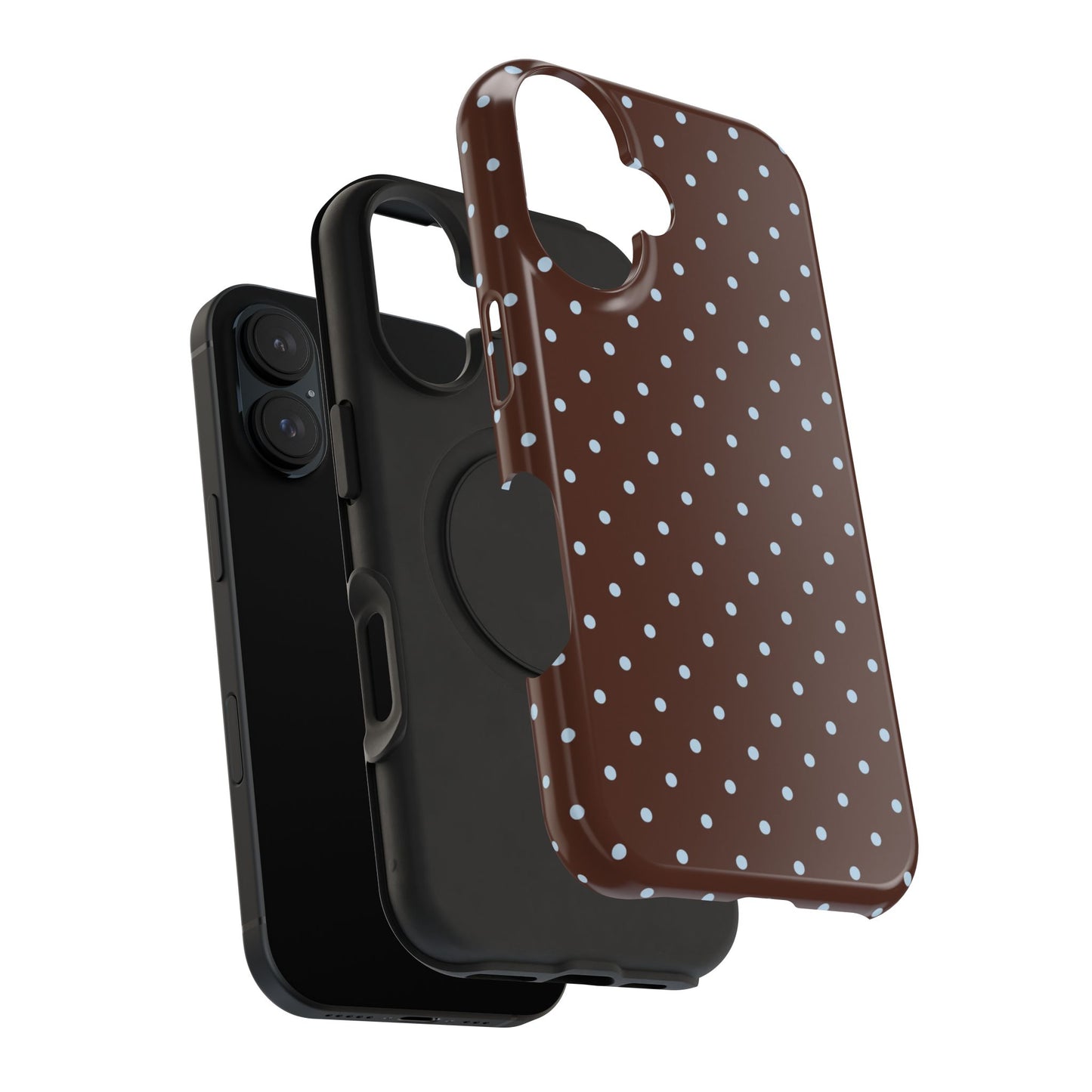 Blue Latte Mini Dots iPhone Case