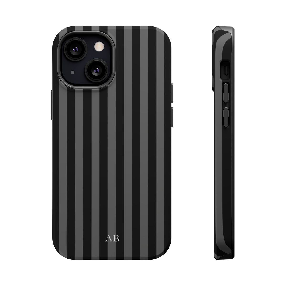 Custom Initials Twilight Stripes iPhone Case