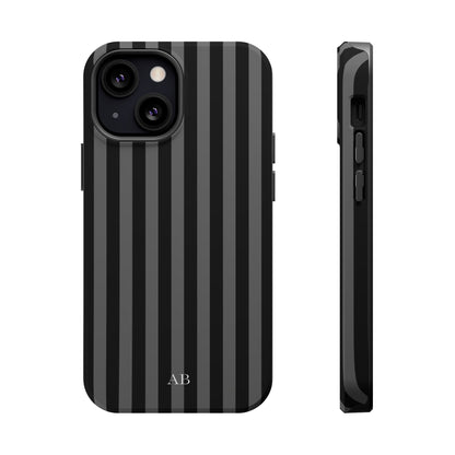 Custom Initials Twilight Stripes iPhone Case