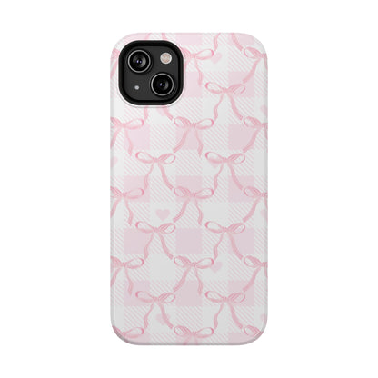 Pink Ribbon Bows iPhone Case