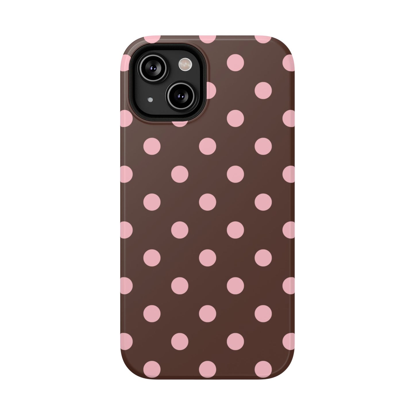 Pink Latte Polka Dots iPhone Case