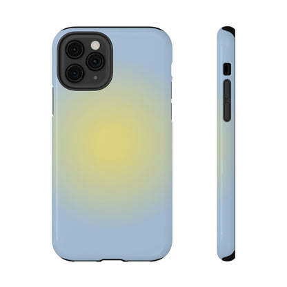 Yellow & Blue Aura iPhone Case