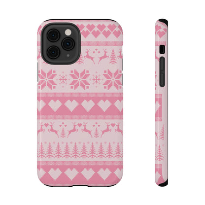 Pink Christmas Sweater iPhone Case