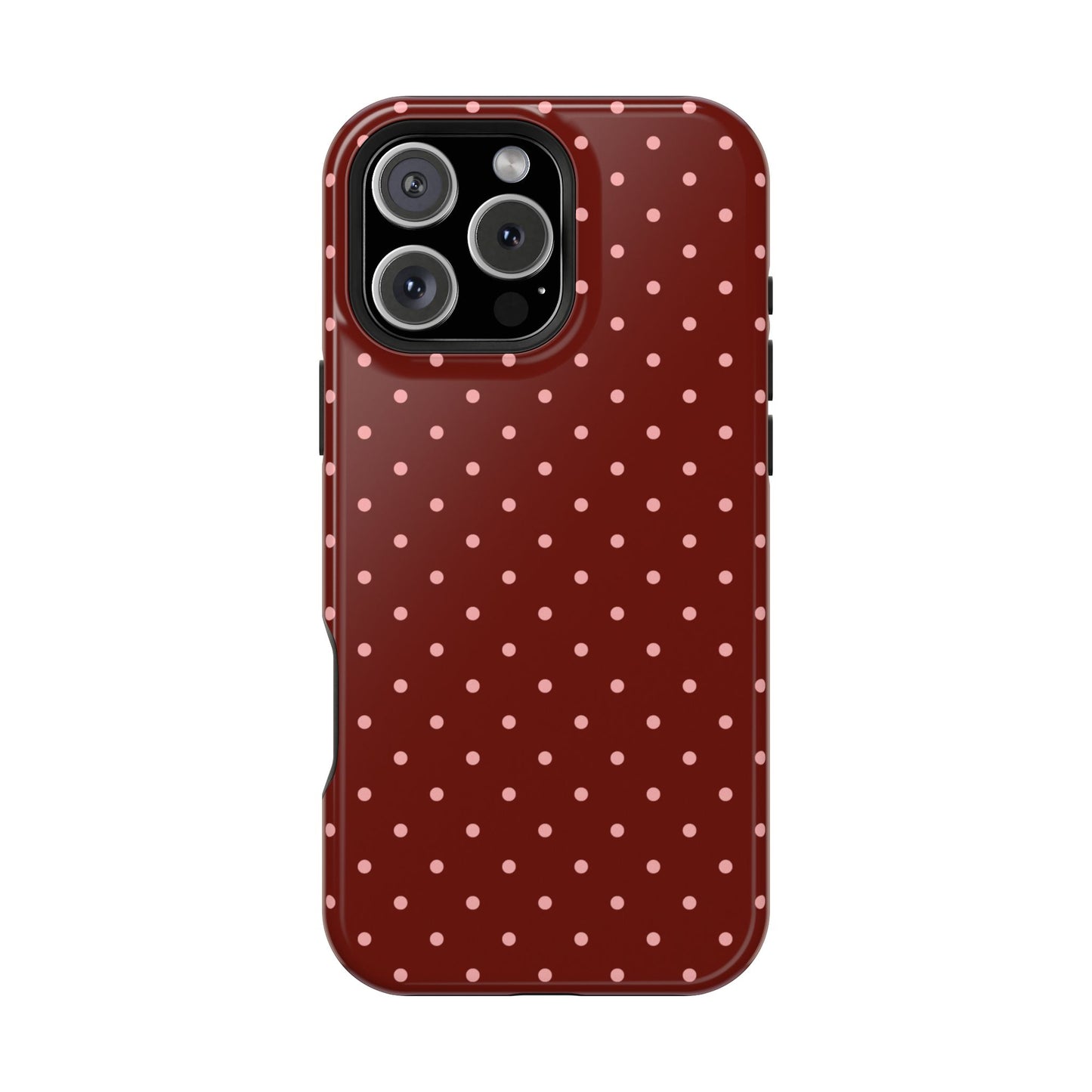 Maroon Mini Dots iPhone Case