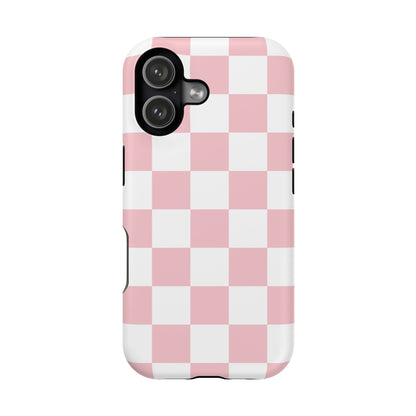 Pastel Pink Checkered iPhone Case