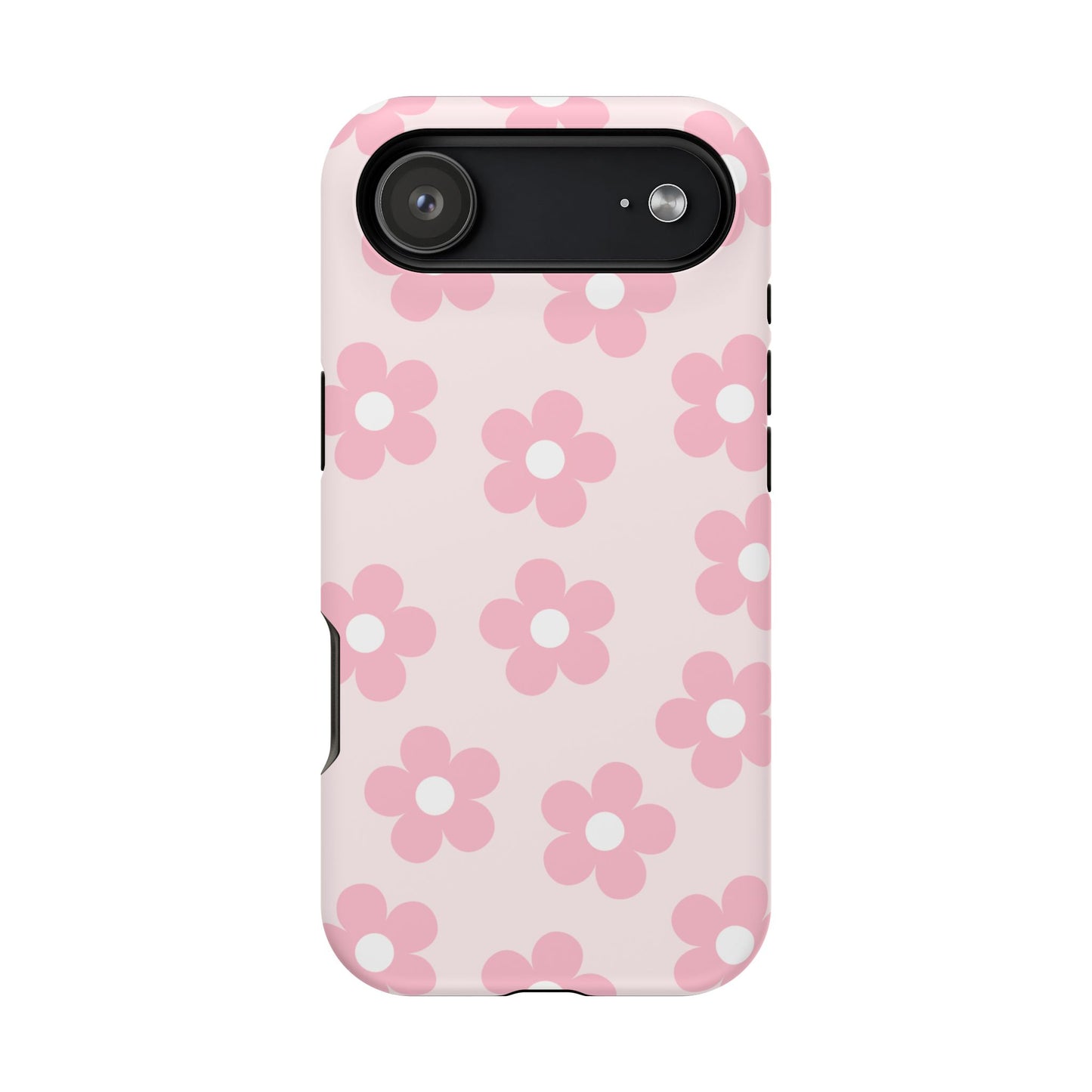 Light Pink Retro Flowers iPhone Case