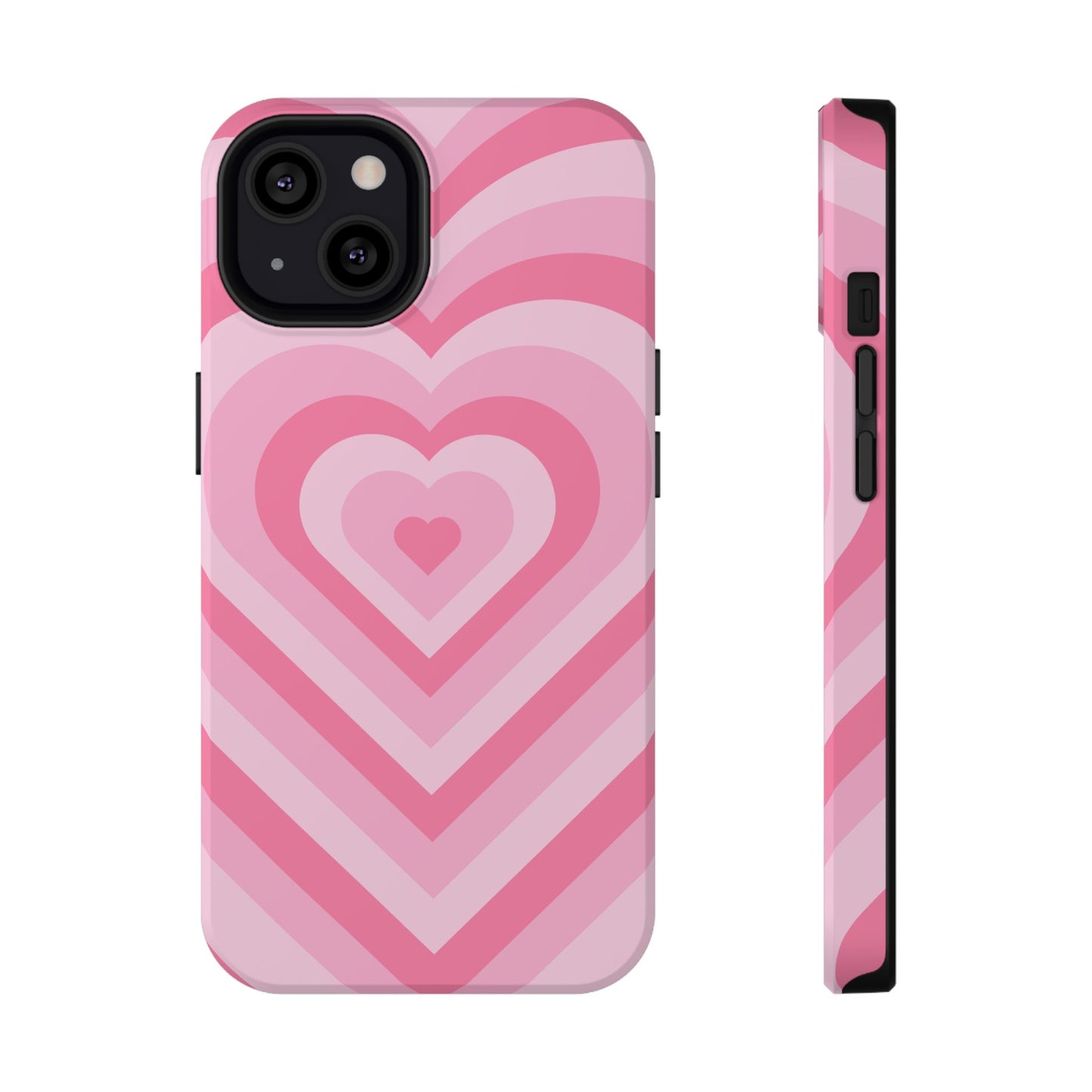 Pink Glowing Hearts iPhone Case